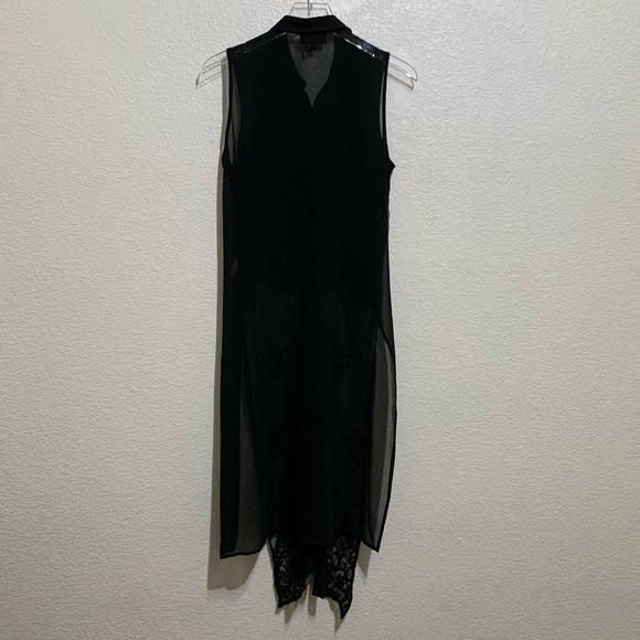 i Jeans by Buffalo Button Long Lace Tunic Vest - Picture 3 of 8